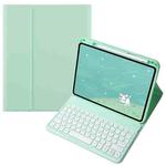 For OPPO Pad 3 / Pad 2 Candy Color Bluetooth Keyboard Leather Case, Round Key with Touchpad(Light Green)