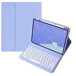 For OPPO Pad 3 / Pad 2 Candy Color Bluetooth Keyboard Leather Case, Round Key with Touchpad(Light Purple)