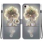 For iPhone 7 / 8 / SE 2022 Crystal Texture Colored Drawing Leather Phone Case(Elephants)