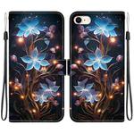 For iPhone 7 / 8 / SE 2022 Crystal Texture Colored Drawing Leather Phone Case(Little Lantern Flower)