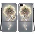 For iPhone 7 Plus / 8 Plus Crystal Texture Colored Drawing Leather Phone Case(Elephants)