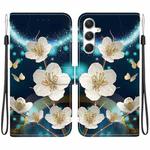 For Samsung Galaxy S24 5G Crystal Texture Colored Drawing Leather Phone Case(Magnolia)