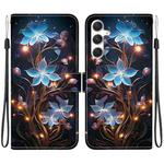 For Samsung Galaxy S23 FE 5G Crystal Texture Colored Drawing Leather Phone Case(Little Lantern Flower)