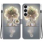 For Samsung Galaxy S23+ 5G Crystal Texture Colored Drawing Leather Phone Case(Elephants)