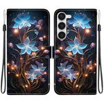 For Samsung Galaxy S23+ 5G Crystal Texture Colored Drawing Leather Phone Case(Little Lantern Flower)