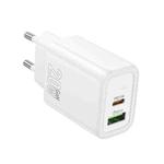 hoco N61 PD20W+QC3.0 Dual Port Charger, Specification:EU Plug(White)