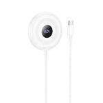 hoco CW61 Phantom Magnetic Wireless Fast Charger with Digital Display, Length:1m(White)