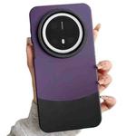 For Huawei Mate 70 Pro Color Contrast 2 in 1 Skin Feel PC Hybrid TPU Phone Case(Purple+Black)