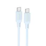 Borofone BX115 Lotto PD60W Type-C to Type-C Fast Charging Cable, Length: 1m(Blue)