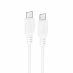 Borofone BX115 Lotto PD60W Type-C to Type-C Fast Charging Cable, Length: 1m(White)