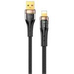 awei CL-229L USB A to 8 Pin Braid Fast Data Charging Cable, Length:1.2m(Black)