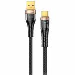 awei CL-229T USB A to Type-C with Chip Braid Fast Data Charging Cable, Length:1.2m(Black)