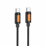 Borofone BX114 Structure PD60W Type-C to Type-C Fast Charging Data Cable, Length: 1m(Black)