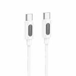 Borofone BX114 Structure PD60W Type-C to Type-C Fast Charging Data Cable, Length: 1m(White)