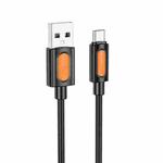 Borofone BX114 Structure 2.4A USB to Micro USB Charging Data Cable, Length: 1m(Black)