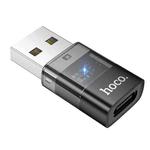 hoco UA36C USB Male to USB-C / Type-C Female OTG Transparent Adapter(Black)