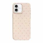 For iPhone 16 Plus Dopamine Polka Dots Silicone Phone Case(White)