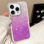 For iPhone 11 Pro Max Gradient Shell Texture 3 in 1 Phone Case(Purple)