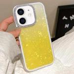 For iPhone 12 Gradient Shell Texture 3 in 1 Phone Case(Yellow)