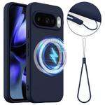 For Google Pixel 10 Shockproof Silicone Magsafe Phone Case(Navy Blue)