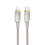 Borofone BU56 Succeed PD27W Type-C to 8 Pin Fast Charging Data Cable, Length: 1.2m(Grey)