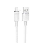 Borofone BU56 Succeed 3A USB to Type-C Charging Data Cable, Length: 1.2m(White)