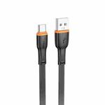 Borofone BX118 Esplendido 3A USB to Type-C Charging Data Cable, Length: 1m(Black)