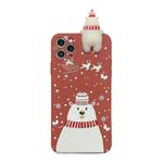 For iPhone 11 Pro Christmas Series Painted Pattern Liquid TPU Case(Red Bear)