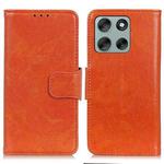 For Motorola Moto G56 5G Nappa Texture Horizontal Flip Leather Phone Case(Orange)