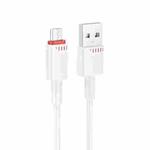 Borofone BX110 Beneficio 2.4A USB to Micro USB Charging Data Cable, Length: 1m(White)