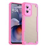 For Motorola Moto G55 5G Armor Glaze PC Hybrid TPU Phone Case(Pink)