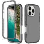 For iPhone 16 Pro Shockproof Clear Gradient PC + TPU Phone Case(Black)