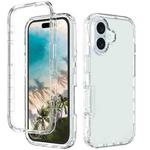 For iPhone 16 Plus Shockproof Clear Gradient PC + TPU Phone Case(Transparent)