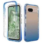 For Google Pixel 8a Shockproof Clear Gradient PC + TPU Phone Case(Blue)