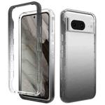 For Google Pixel 8 Shockproof Clear Gradient PC + TPU Phone Case(Black)