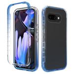 For Google Pixel 9a Shockproof Clear Gradient PC + TPU Phone Case(Blue)