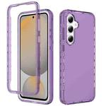 For Samsung Galaxy S24 FE 5G Shockproof Clear Gradient PC + TPU Phone Case(Purple)