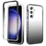For Samsung Galaxy S23 FE 5G Shockproof Clear Gradient PC + TPU Phone Case(Black)