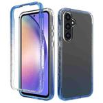 For Samsung Galaxy A55 5G Shockproof Clear Gradient PC + TPU Phone Case(Blue)