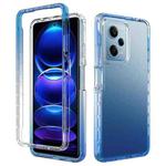 For Redmi Note 12 Pro 5G Global Shockproof Clear Gradient PC + TPU Phone Case(Blue)