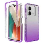 For Redmi Note 13 5G Shockproof Clear Gradient PC + TPU Phone Case(Purple)