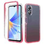 For OPPO A17 4G Shockproof Clear Gradient PC + TPU Phone Case(Red)