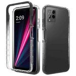 For T-Mobile REVVL 6 Pro 5G Shockproof Clear Gradient PC + TPU Phone Case(Black)