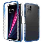 For T-Mobile REVVL 6 Pro 5G Shockproof Clear Gradient PC + TPU Phone Case(Blue)