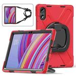 For Xiaomi Redmi Pad Pro 12.1 Silicone Hybrid PC Tablet Case with Holder & Shoulder Strap(Red)