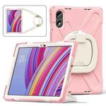 For Xiaomi Redmi Pad Pro 12.1 Silicone Hybrid PC Tablet Case with Holder & Shoulder Strap(Cherry Blossom Pink)