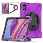 For Xiaomi Redmi Pad Pro 12.1 Silicone Hybrid PC Tablet Case with Holder & Shoulder Strap(Purple)
