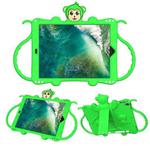 For iPad Pro 10.5 Cartoon Monkey Kids Tablet Shockproof EVA Protective Case with Holder & Shoulder Strap & Handle(Green)