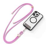 DUX DUCIS Garden Series Begonia Pattern Adjustable Crossbody Phone Lanyard(Pink)