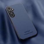 For Samsung Galaxy S24 FE 5G HUIYI Leather Magnetic Phone Case(Blue)